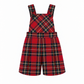 Calções De Tartan Escocês Com Alças e Peito Para Menino