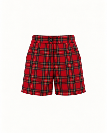 Calção Em Tartan Escocês Para Menino