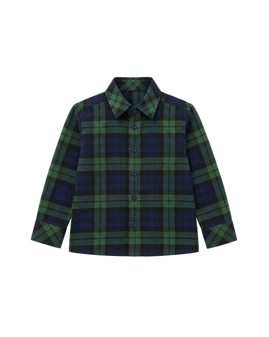 Camisa Em Tartan Escocês Azul E Verde Para Adulto