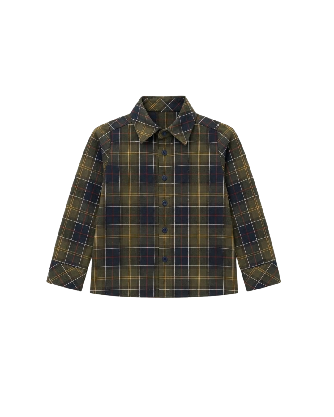 Camisa Para Adulto Em Verde Azeitona e Azul Escuro