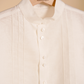 Camisa com frente e punhos trabalhados