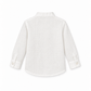 Camisa De Linho Branco Cru Com Nervuras