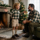 Camisa Para Adulto Em Vaiela Verde Natal E Bege