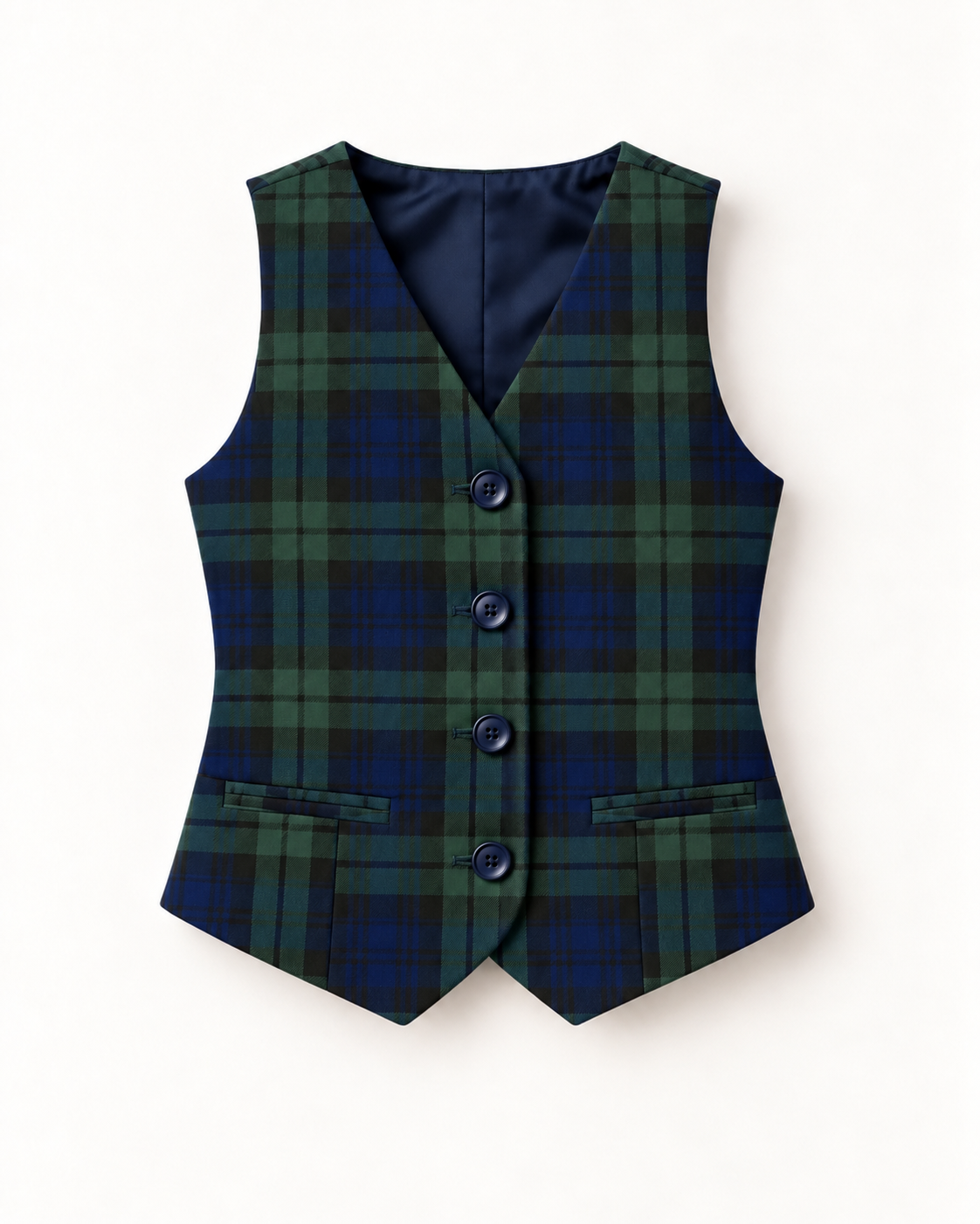 Colete Unissexo Em Tartan Escocês