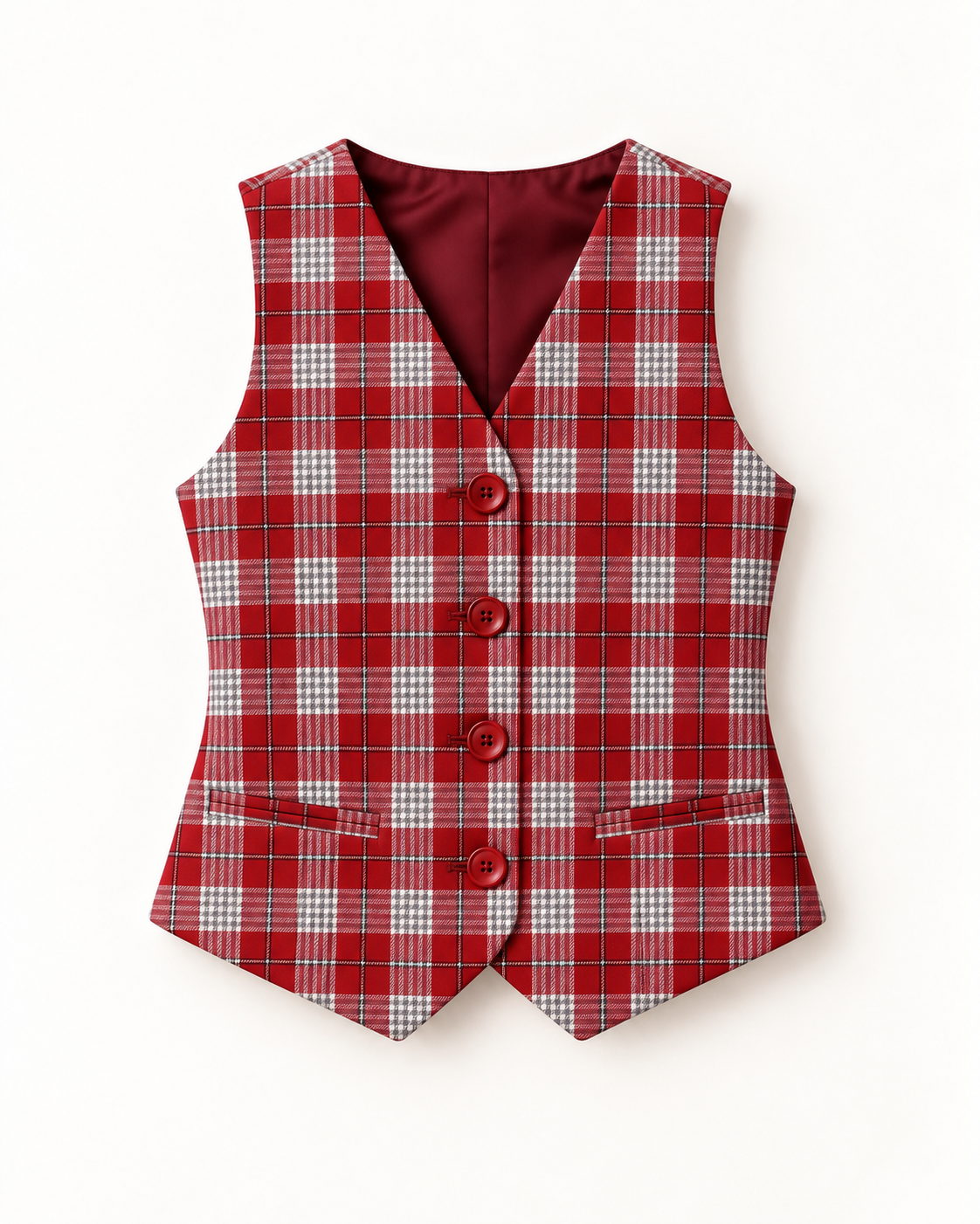 Colete Unissexo Em Tartan Escocês