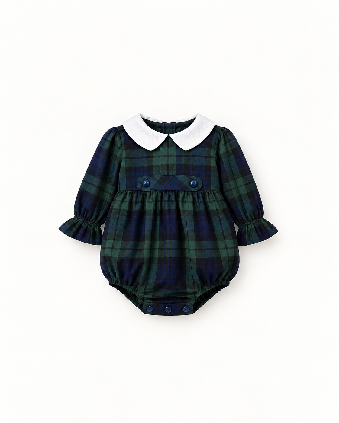Fofo de Tartan Escocês Com Gola Branca