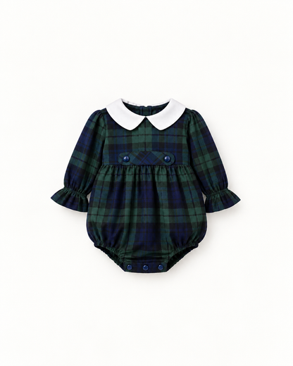 Fofo de Tartan Escocês Com Gola Branca