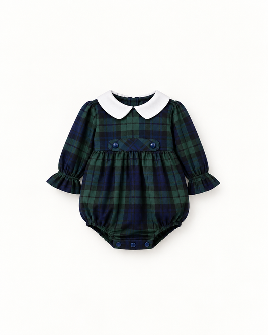 Fofo de Tartan Escocês Com Gola Branca