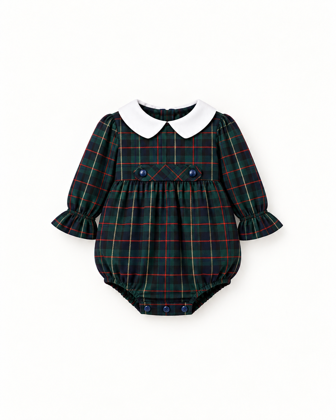 Fofo de Tartan Escocês Com Gola Branca