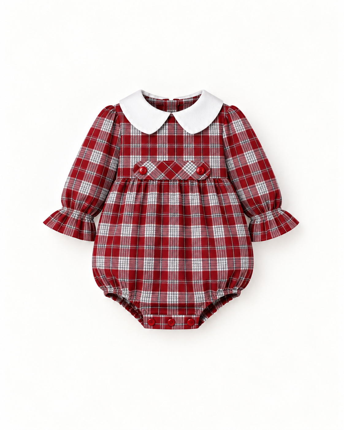 Fofo de Tartan Escocês Com Gola Branca