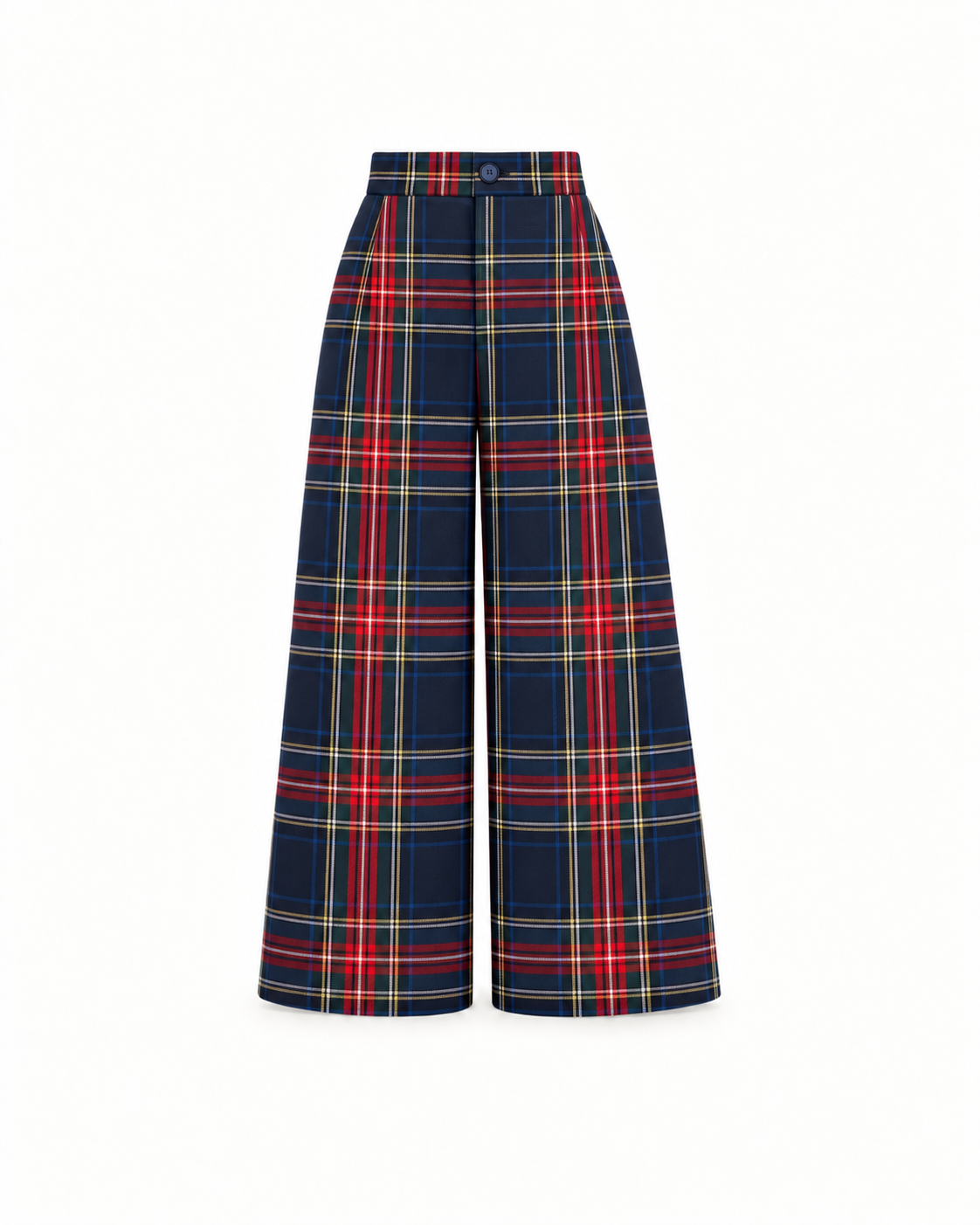 Calças Pantalonas Em Tartan Escocês Para Menina