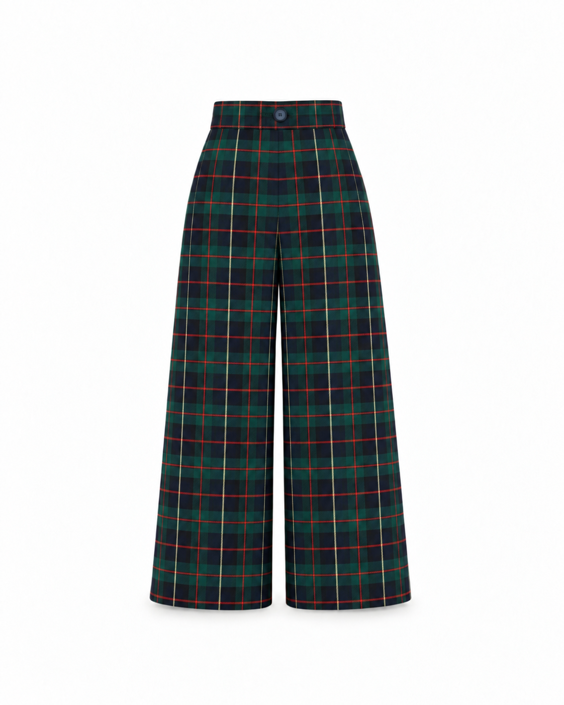 Calças Pantalonas Em Tartan Escocês Para Menina