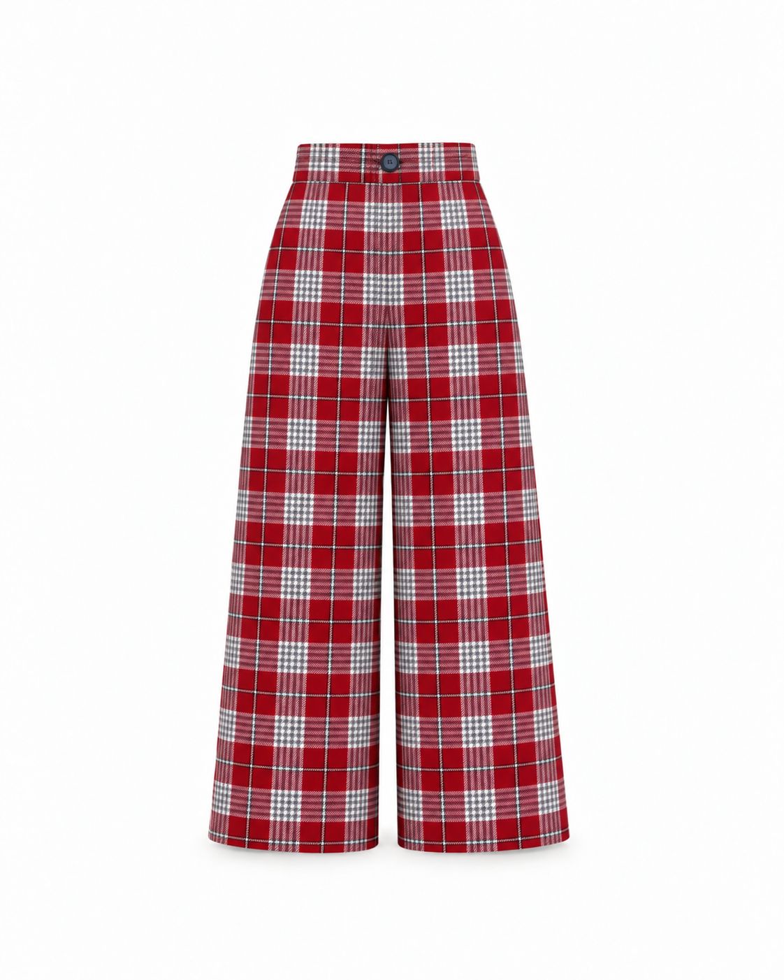 Calças Pantalonas Em Tartan Escocês Para Menina