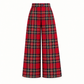 Calças Pantalonas Em Tartan Escocês Para Menina