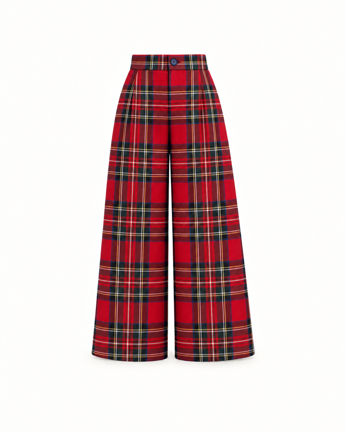 Calças Pantalonas Em Tartan Escocês Para Menina