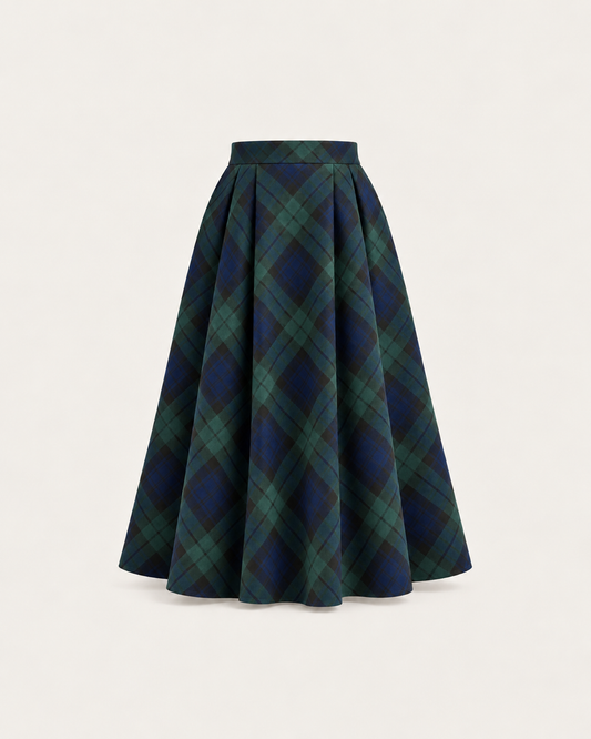 Saia Comprida Em Tartan Escocês Para Adulto