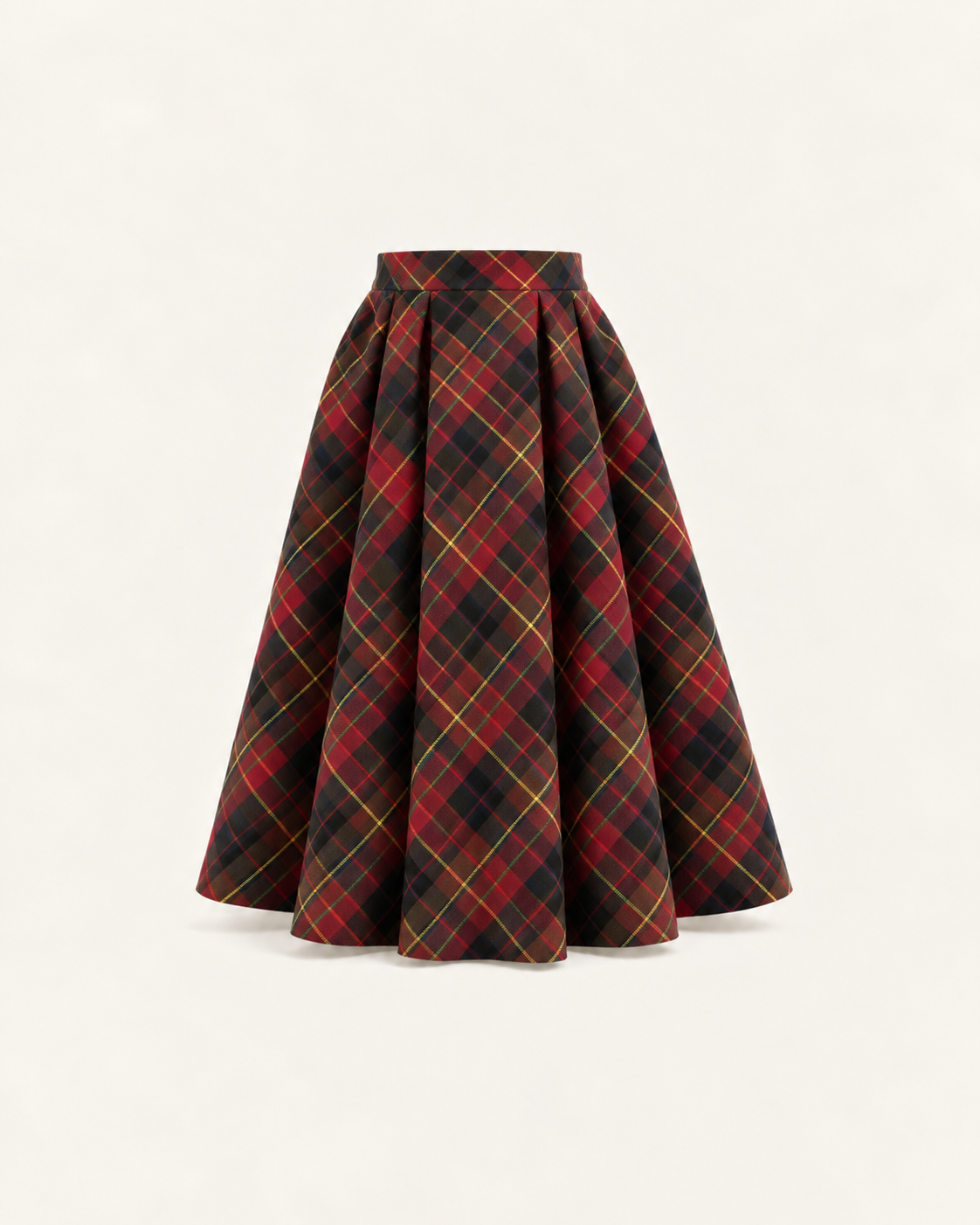 Saia Comprida Em Tartan Escocês Para Adulto