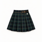 Saia De Tartan Escocês Com Folhos E Detalhe Em Couro