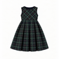 Vestido Em Tartan Escocês Sem Mangas Com Fecho Nas Costas