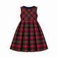 Vestido Em Tartan Escocês Sem Mangas Com Fecho Nas Costas