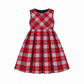 Vestido Em Tartan Escocês Sem Mangas Com Fecho Nas Costas