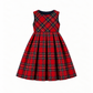 Vestido Em Tartan Escocês Sem Mangas Com Fecho Nas Costas