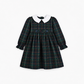Vestido De Tartan Escocês Com Gola Branca