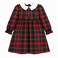Vestido De Tartan Escocês Com Gola Branca