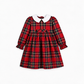 Vestido De Tartan Escocês Com Gola Branca