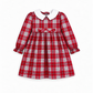 Vestido De Tartan Escocês Com Gola Branca