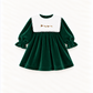 Vestido De Veludo Com Gola Bordada Amovível