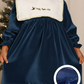 Vestido de veludo com gola bordada amovível