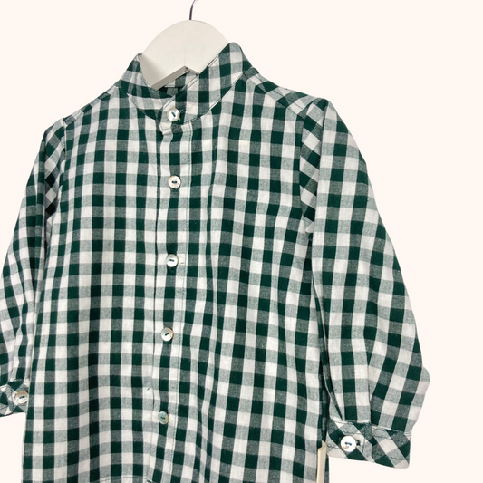 Camisa de menino com padrão em algodão